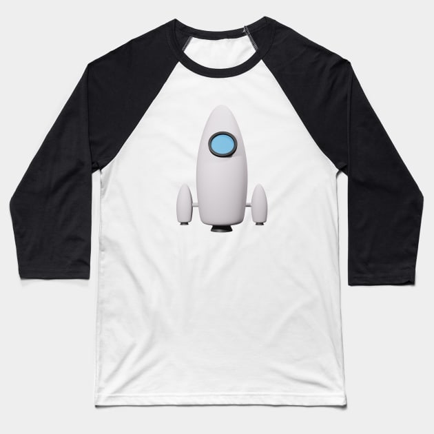 Spaceship Baseball T-Shirt by dewarafoni